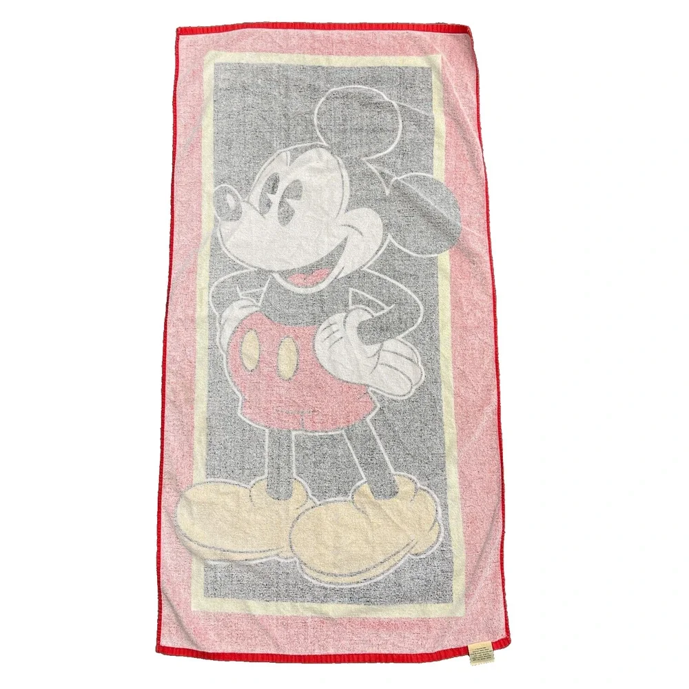 Vintage Disney Mickey Mouse Beach Towel Pool Bath Sheet 100% Cotton